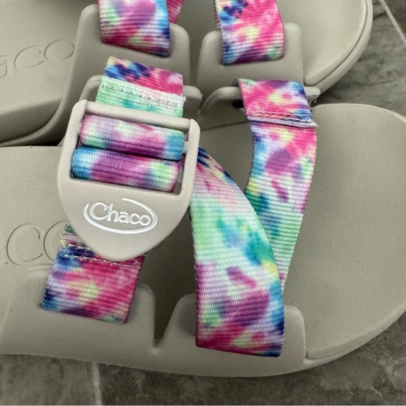 Chacos Chillos Slide Sandals Sz 7 Tie Dye Slip On Lightweight Comfy Arch Support - Picture 5 of 11